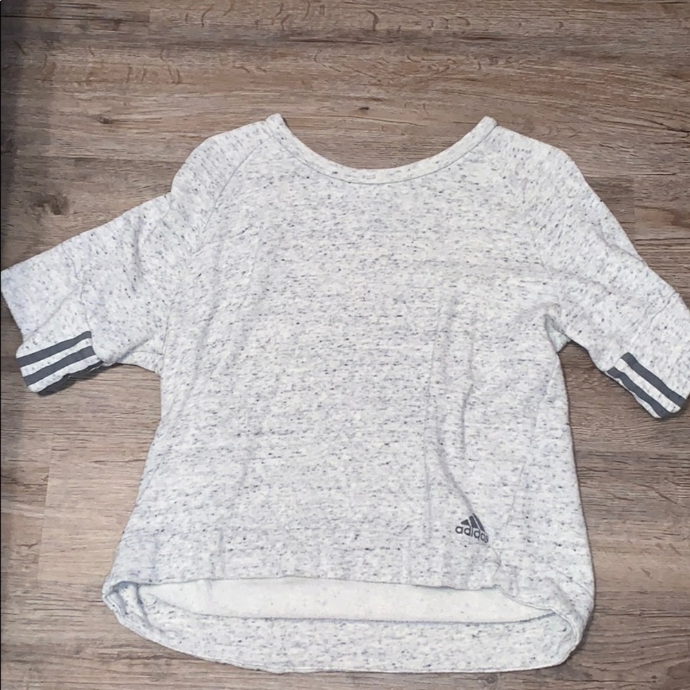 Grey Adidas Short Sleeve Shirt Size Medium